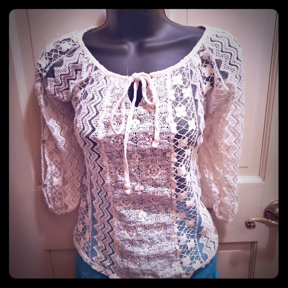 Bohemian Peasant Womens Shirt Blouse S